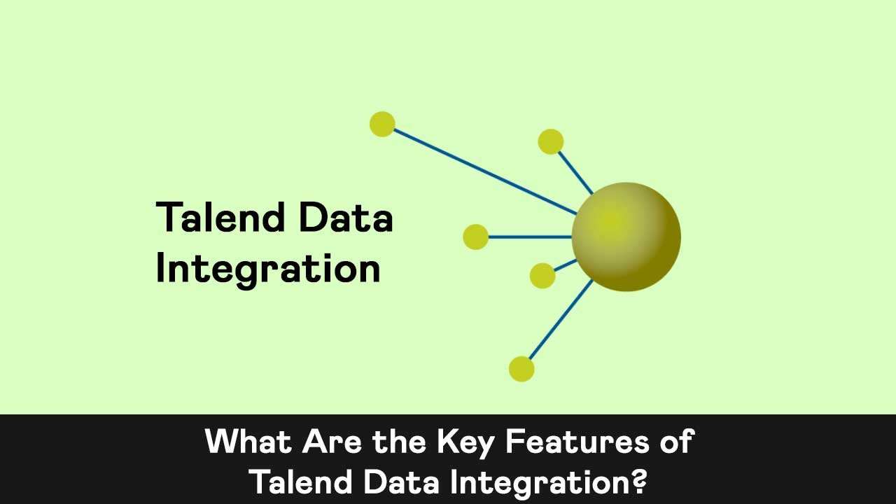 Illustration showing interconnected gears representing the key features of Talend Data Integration.