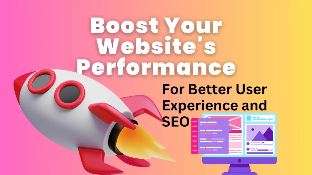Cover image of the SEO-Optimized Guide titled "How to Boost the Performance of Your Website," featuring a graphic of upward-pointing arrows symbolizing growth and improvement.